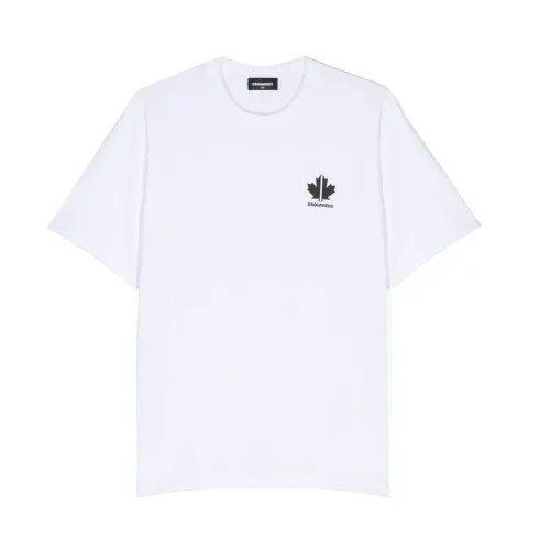 Jungen Maple Leaf Logo T-Shirt Dsquared2