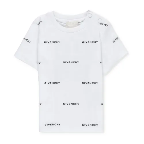 Junior Baumwoll Logo Muster T-shirt Givenchy