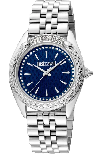 Just Cavalli Damen Analog Quarz Uhr mit Edelstahl Armband