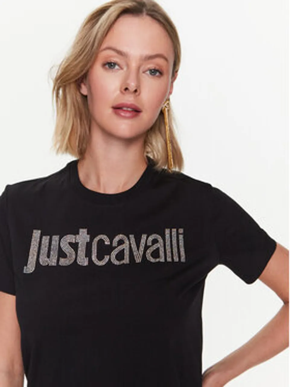 Just Cavalli T-Shirt 74PBHE01 Schwarz Regular Fit