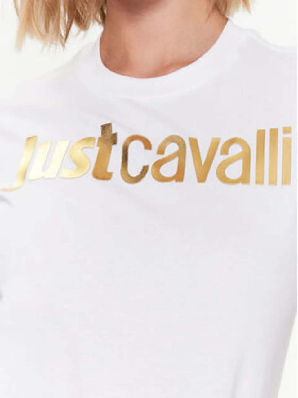 Just Cavalli T-Shirt 74PBHF00 Weiß Regular Fit