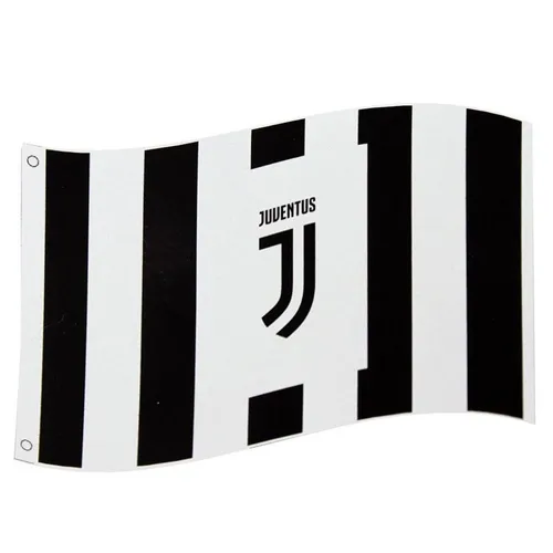 Juventus Flagge Logo - Schwarz/Weiß