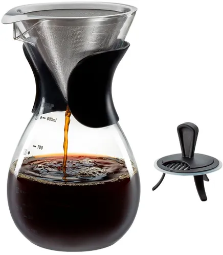 Kaffeebereiter GEFU "BUTIO" Kaffeemaschinen Gr. 0,8 l, 6 Tasse(n), farblos (transparent) Kaffeefilter und Handfilter