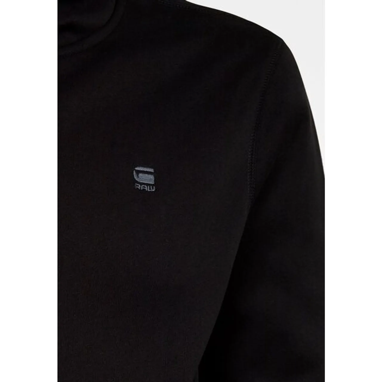 Kapuzensweatjacke G-STAR RAW "Premium Basic Hooded Zip Sweater" Gr. XL (56/58), schwarz (dunkel black) Herren Sweatjacken