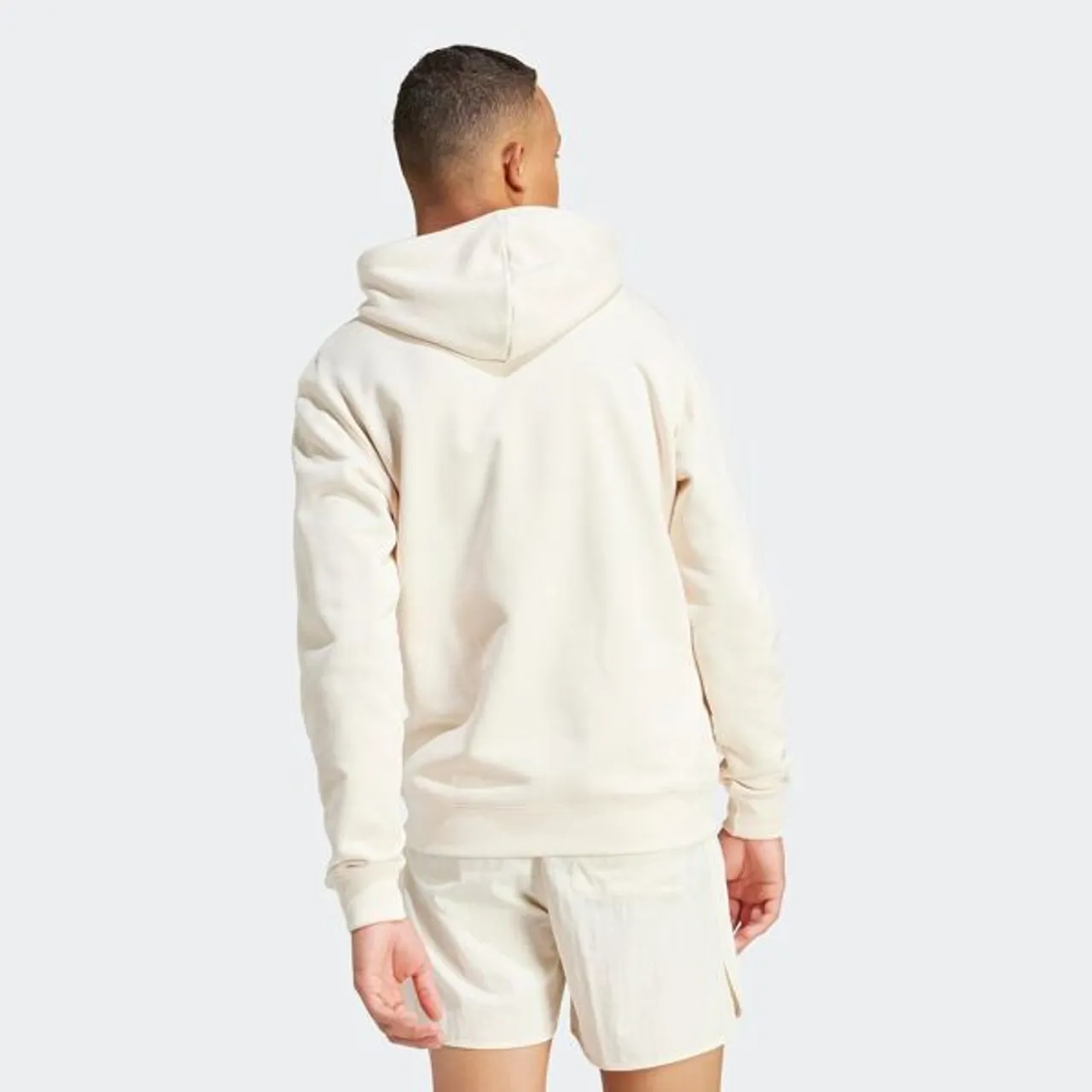 Kapuzensweatshirt ADIDAS ORIGINALS "TREFOIL HOODY" Gr. S, weiß (wonder white) Herren Sweatshirts
