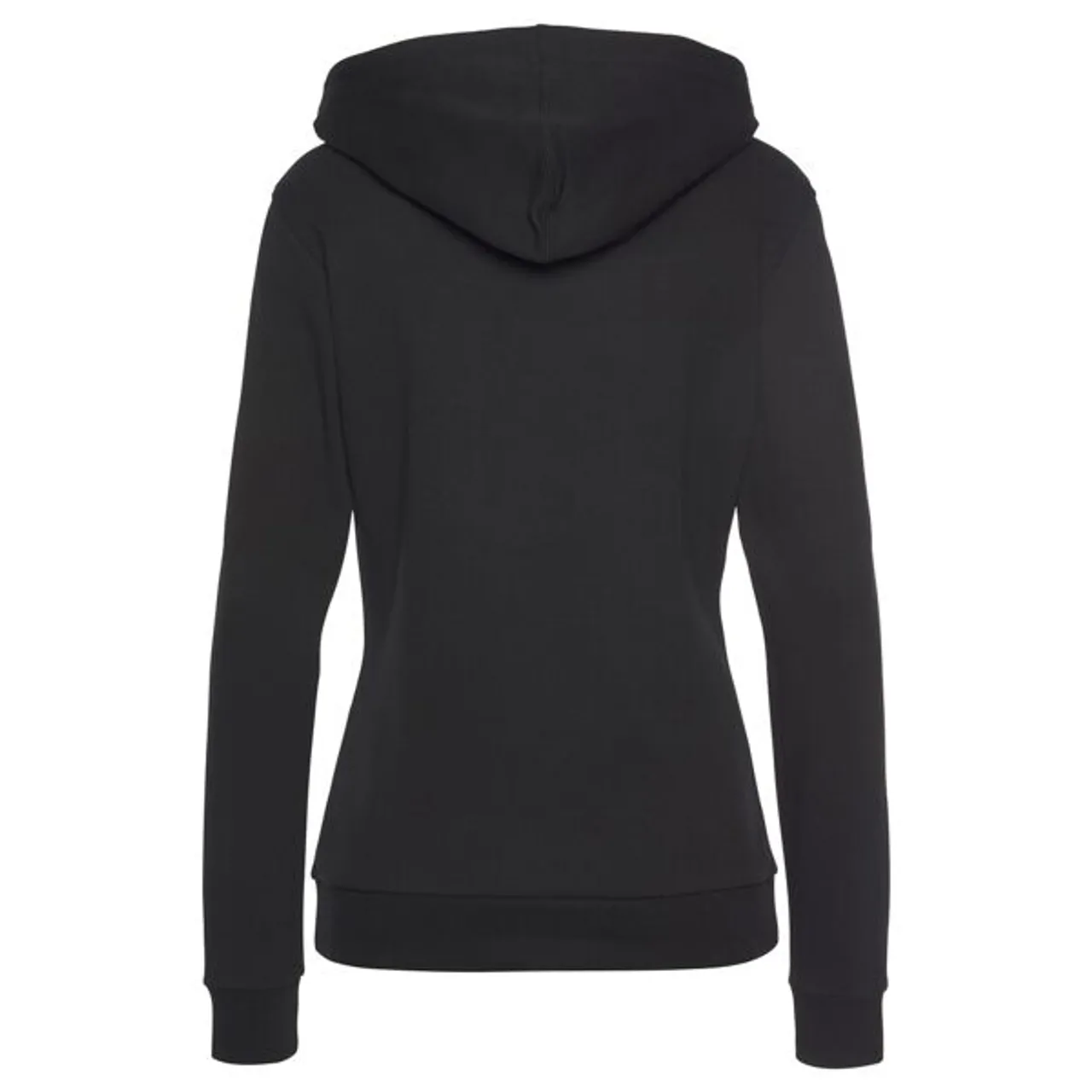 Kapuzensweatshirt BENCH. LOUNGEWEAR Gr. 36/38, schwarz Damen Sweatshirts mit glänzender Logostickerei, Loungeanzug, Hoodie