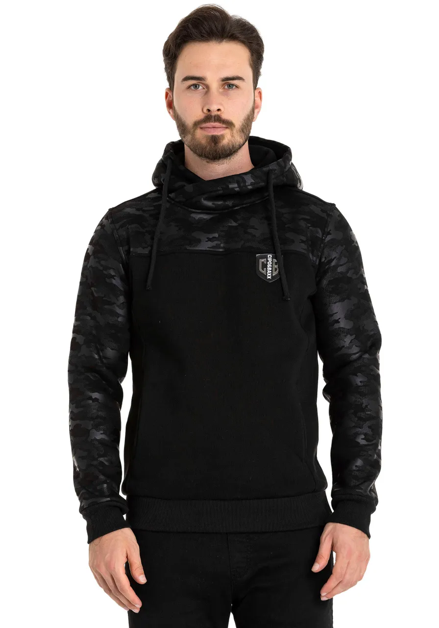Kapuzensweatshirt CIPO & BAXX Gr. XXL, schwarz (black) Herren Sweatshirts