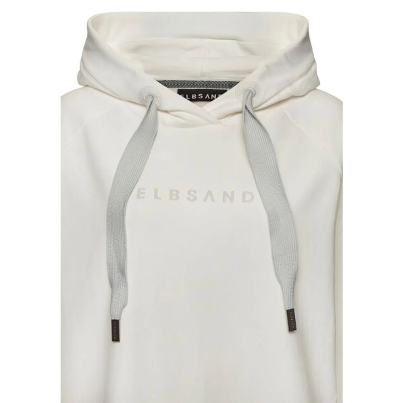 Kapuzensweatshirt ELBSAND "Svana" Gr. M (38), weiß Damen Sweatshirts