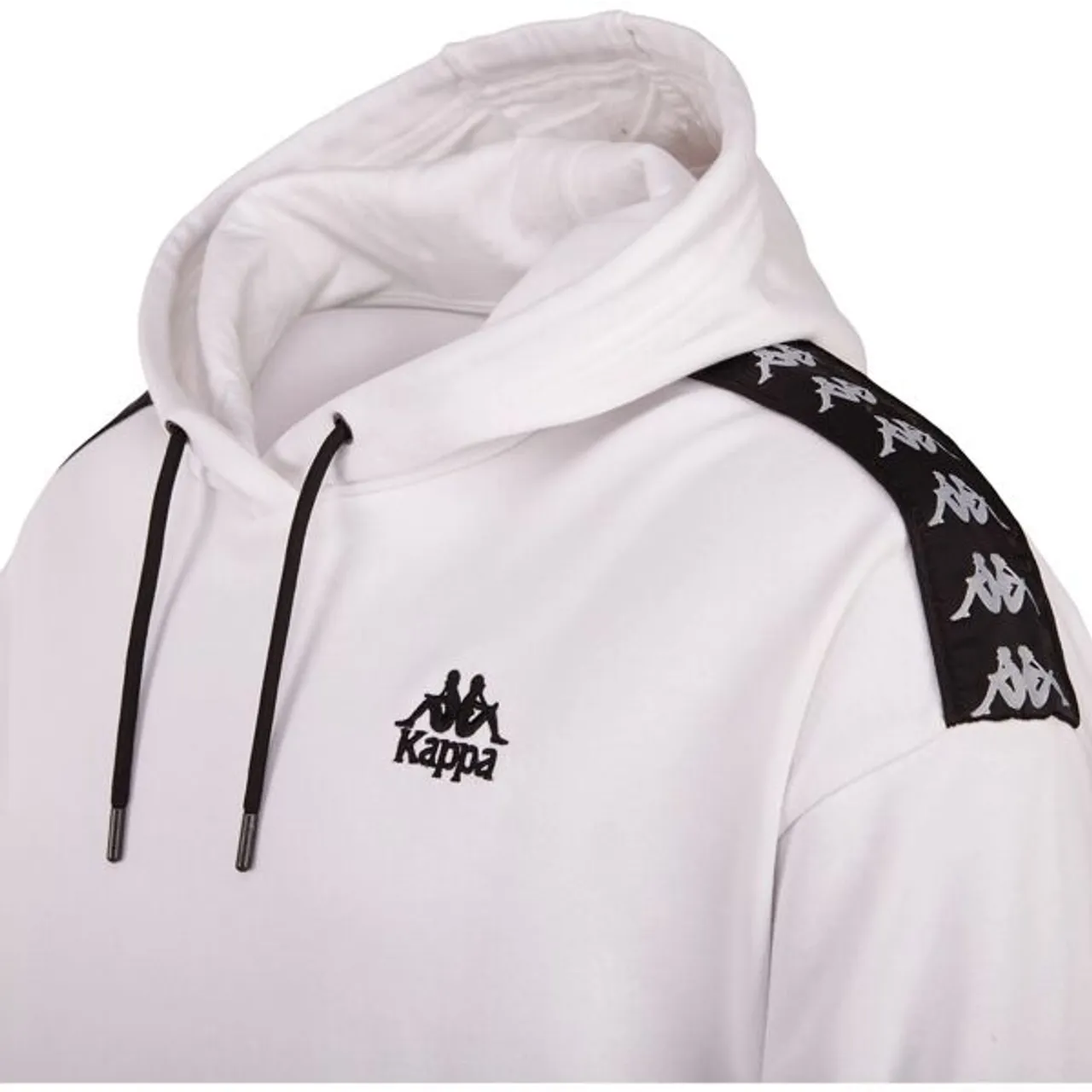 Kapuzensweatshirt KAPPA Gr. S (44/46), weiß (bright white) Herren Sweatshirts Hoodies