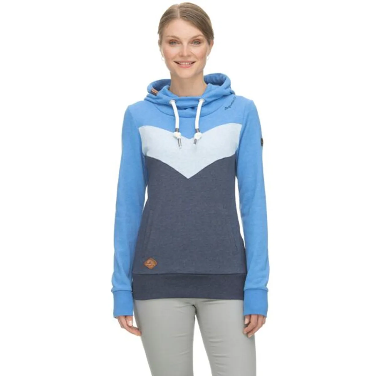Kapuzensweatshirt RAGWEAR "TREGA" Gr. XL (42), blau (blue) Damen Sweatshirts kuscheliger Sweater mit Kapuze und Kordelzug