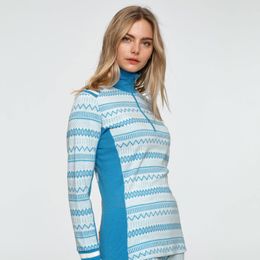 Kari Traa Floke LS Damen Funktions-Langarmshirt Damen blau Outdoor Unterwäsche 