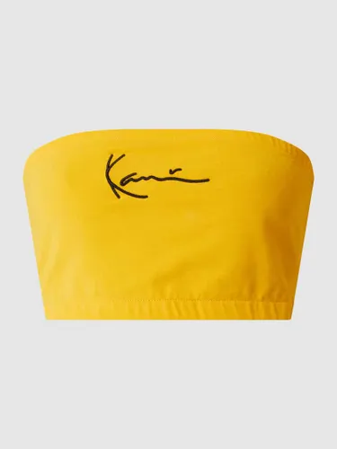 KARL KANI Bandeau-Top mit Logo in Gelb