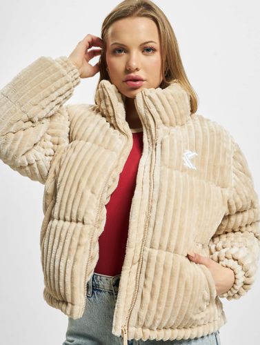 Karl Kani Frauen Puffer Jacket Fuzzy Corduroy in beige