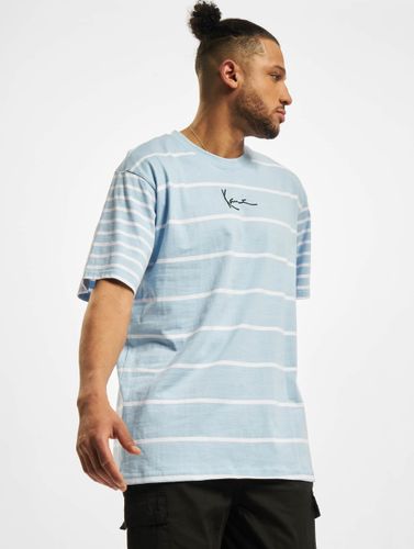 Karl Kani Männer T-Shirt Small Signature Stripe in blau