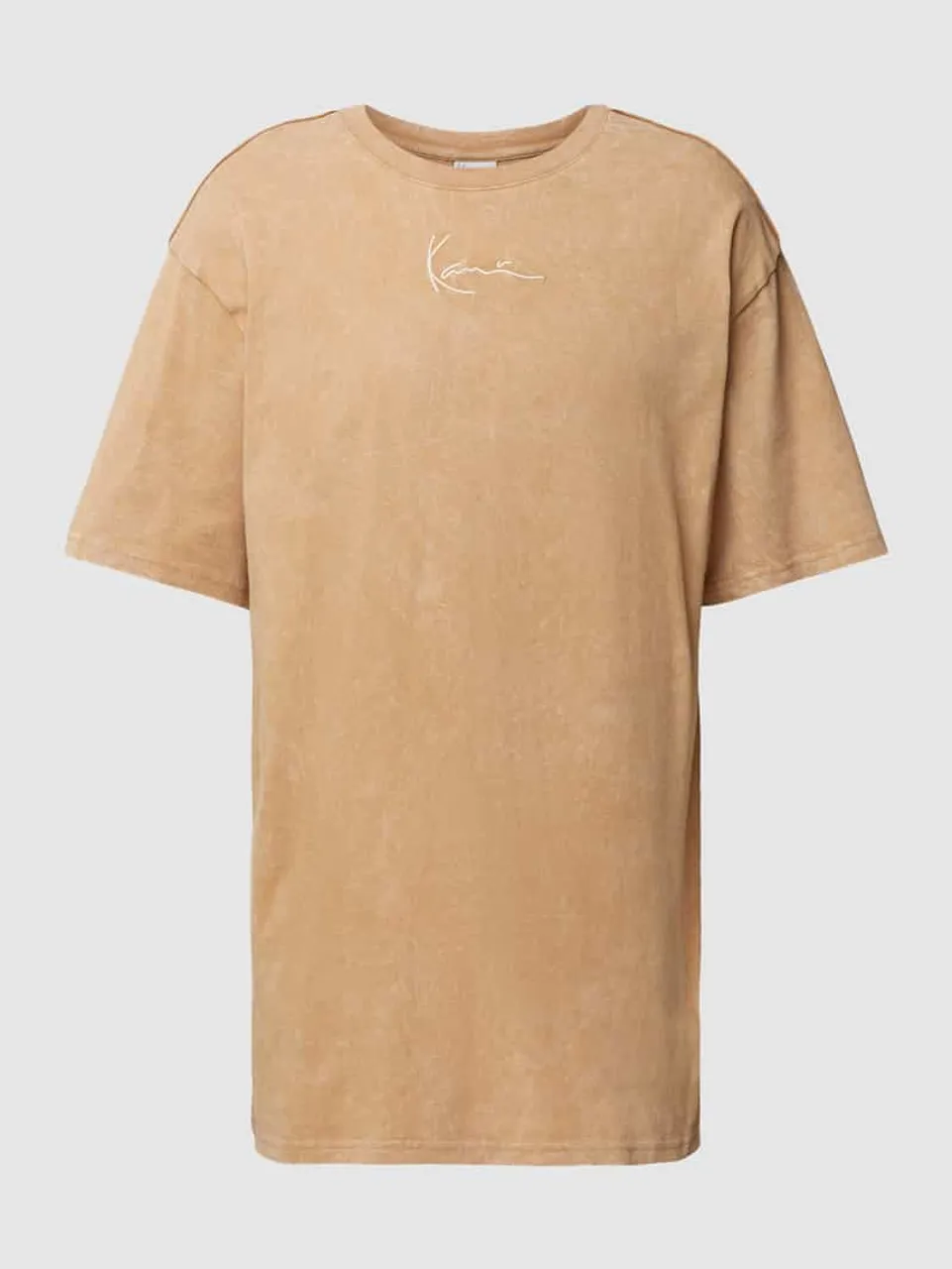 KARL KANI T-Shirt mit überschnittenen Schultern in Beige