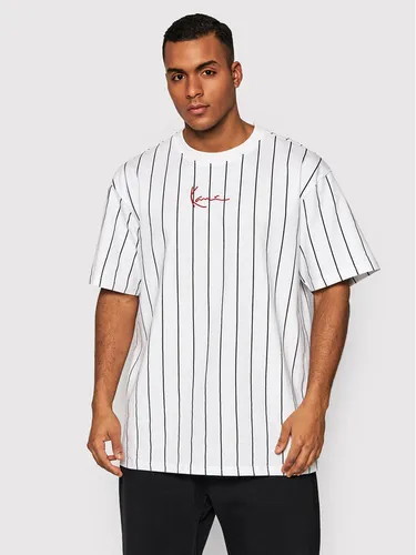 Karl Kani T-Shirt Signature Pinstripe 6030152 Weiß Regular Fit