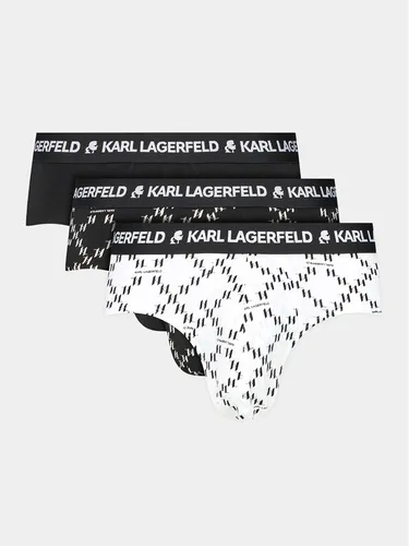 KARL LAGERFELD 3er-Set Slips Logo Monogram Brief Set(3Pack) 225M2102 Schwarz