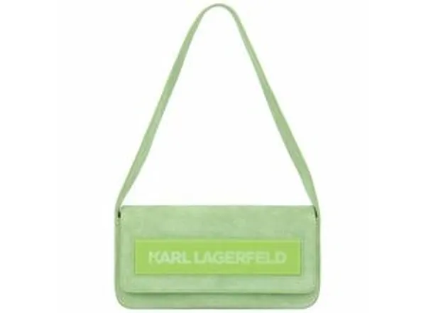 Karl Lagerfeld Essential Schultertasche Leder 24 cm pear green