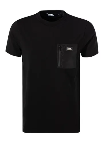 KARL LAGERFELD Herren T-Shirt schwarz Baumwolle