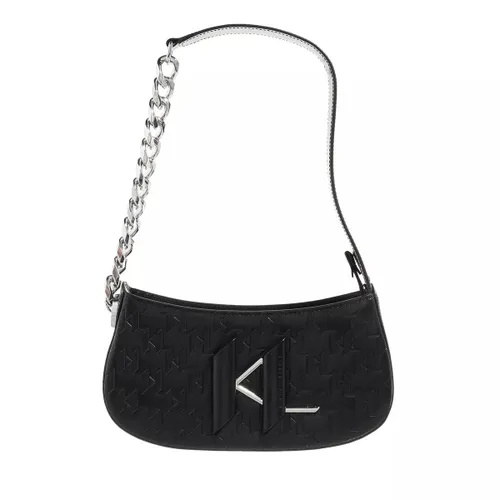 Karl Lagerfeld Hobo Bag - K/Saddle Chain Pochette - Gr. unisize - in Schwarz - für Damen