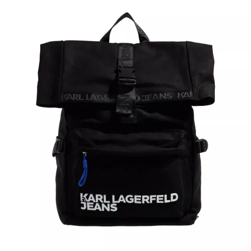 Karl Lagerfeld Jeans Rucksäcke - Utility Canvas Roll Backpack - Gr. unisize - in Schwarz - für Damen