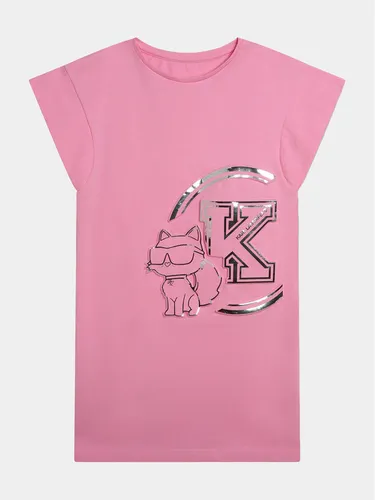Karl Lagerfeld Kids Kleid für den Alltag Z30077 S Rosa Regular Fit