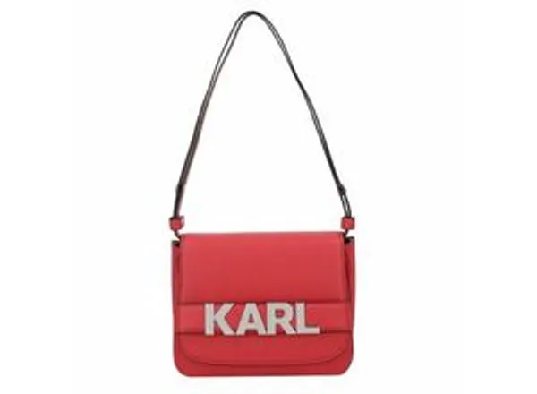 Karl Lagerfeld Letters Umhängetasche Leder 24 cm haute red