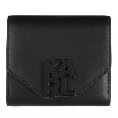 Karl Lagerfeld Portemonnaie - K/Karl Logo Small Flap Wallet - Gr. unisize - in Schwarz - für Damen