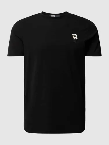 Karl Lagerfeld T-Shirt mit Motiv-Patch in Black