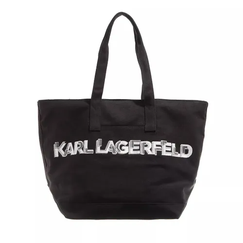 Karl Lagerfeld Tote - K/Logo Xl Canvas Shopper - Gr. unisize - in Schwarz - für Damen