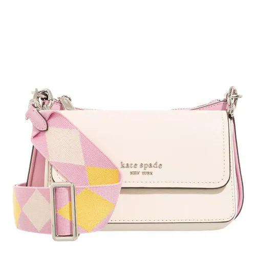 Kate Spade New York Crossbody Bags - Double Up Colorblocked Saffiano Leather - Gr. unisize - in Gold - für Damen