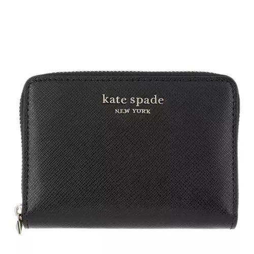 Kate Spade New York Portemonnaie - Spencer Leather Saffiano Leather Zip Cardholder - Gr. unisize - in Schwarz - für Damen