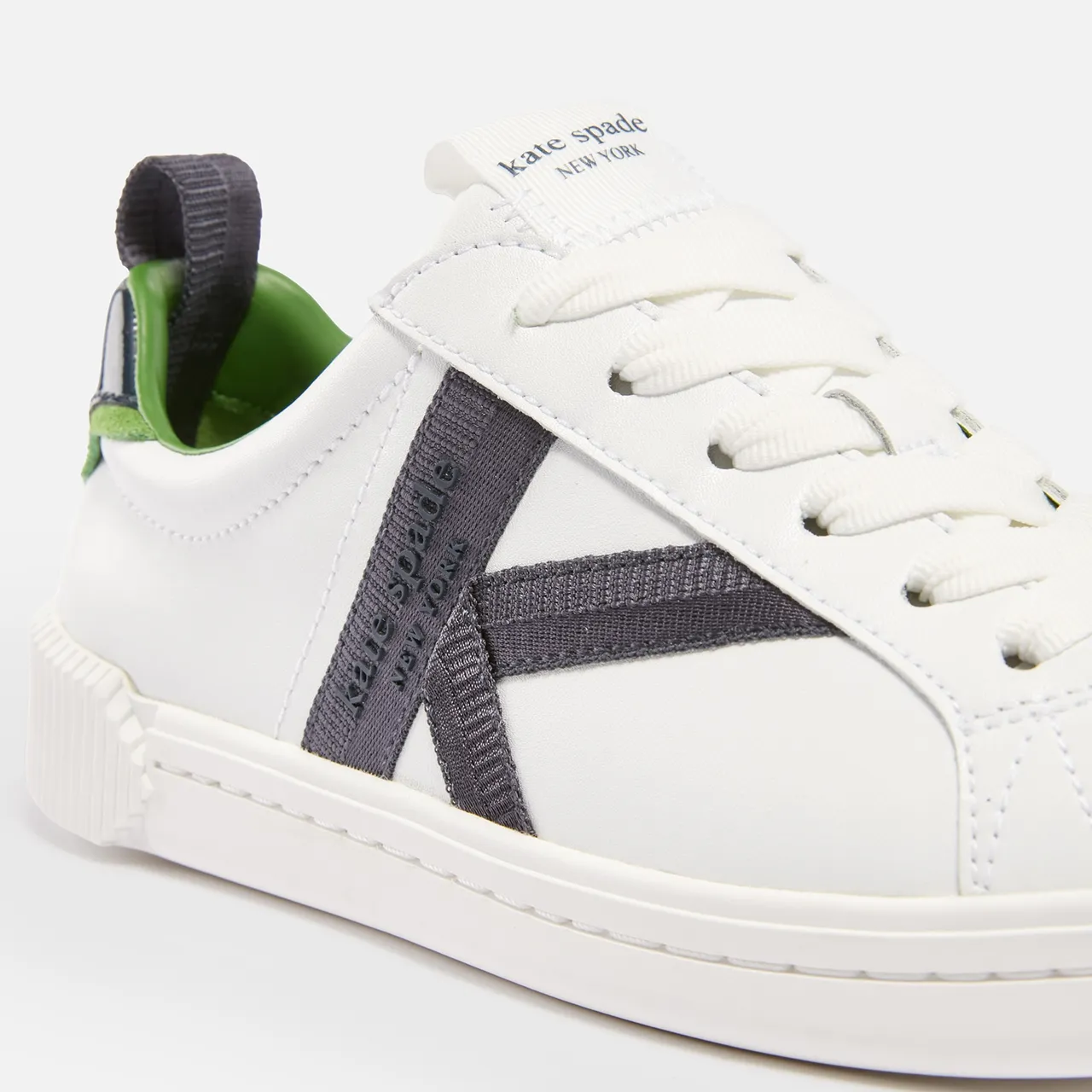 Kate Spade New York Women's Signature K Leather Cupsole Trainers