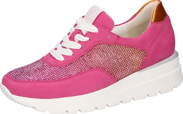 Keilsneaker WALDLÄUFER "H-FELI" Gr. 6 (39), pink (pink, orange) Damen Schuhe Sneaker
