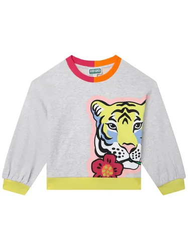 Kenzo Kids Sweatshirt K15647 S Grau Regular Fit