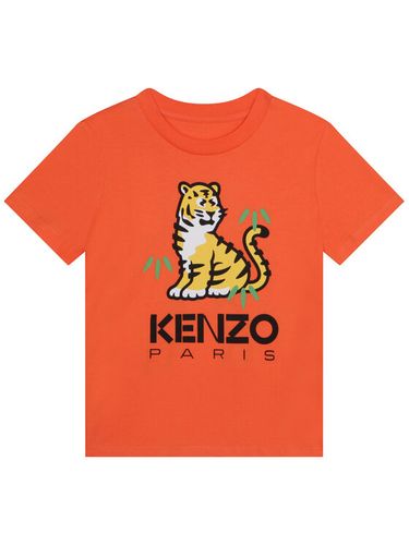 Kenzo Kids T-Shirt K25800 S Orange Regular Fit