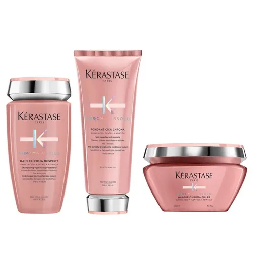 Kérastase - Chroma Absolu Set Respect Masque (Shampoo / Spülung / Maske) Haarpflegesets 0.65 l Damen