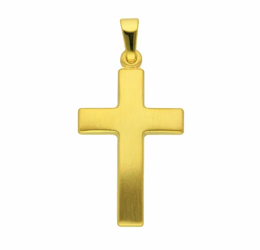 Kette mit Anhänger ADELIA´S "333 Gold Kreuz Anhänger" Halsketten Gr. Gelbgold 333, goldfarben (gold) Damen Ketten mit Anhänger