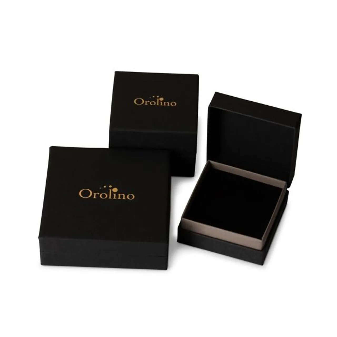Kette mit Anhänger OROLINO "585/- Weißgold Brillanten" Halsketten Gr. 42/45cm, 0,11 ct, Gold, Länge: 45 cm Breite: 15.5 mm, silberfarben (silbergrau)...