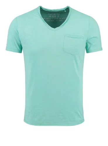 Key Largo T-Shirt Water vintage Look uni Basic MT00780 V-Ausschnitt unifarben kurzarm slim fit
