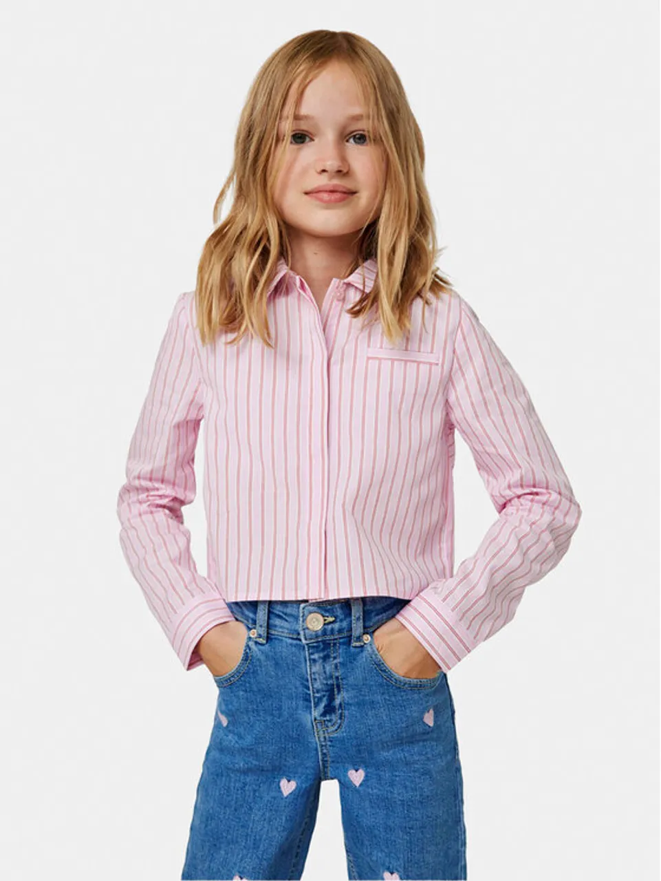 Kids ONLY Hemd Holly 15317151 Rosa Cropped Fit