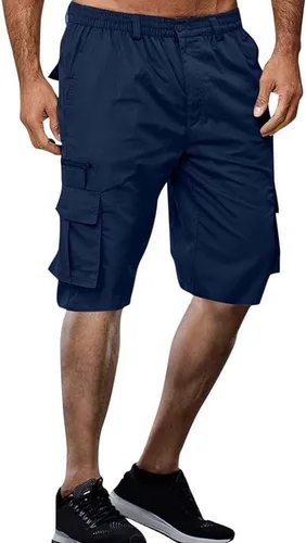KIKI Ankle-Jeans Lässige Herren-Shorts mit mehreren Taschen, Herren-Viertelhose