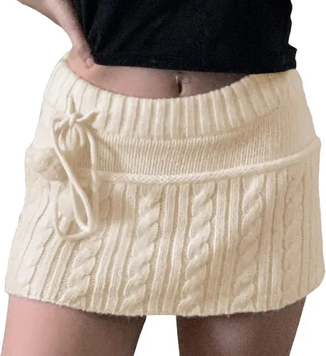 KIKI Minirock Modischer Retro-Minirock mit niedriger Taille für Damen