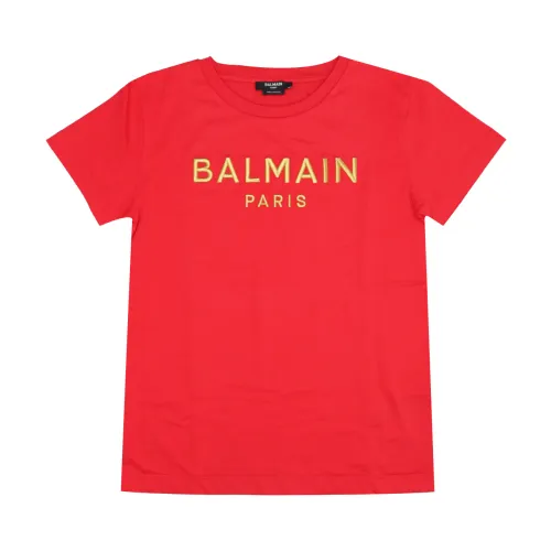 Kinder Logo T-shirt und Polo Balmain