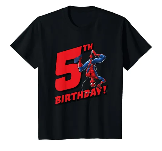 Kinder Marvel Spider-Man 5th Birthday T-Shirt