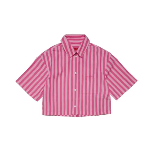 Kinder Rosa Gestreiftes Crop-Shirt Max & Co
