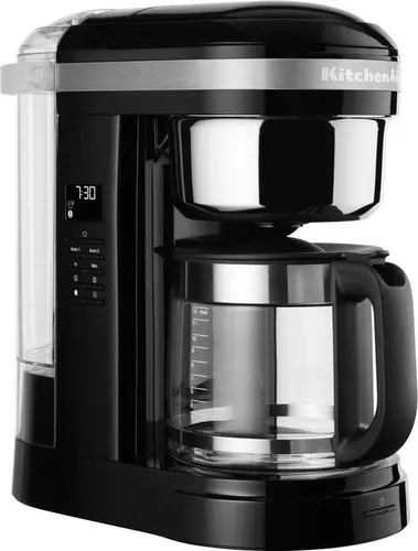KitchenAid Filterkaffeemaschine 5KCM1209EOB ONYX BLACK, 1,7l Kaffeekanne, goldfarbener Permanentfilter, Drip-Kaffeemaschine mit spiralförmigem Wassera...