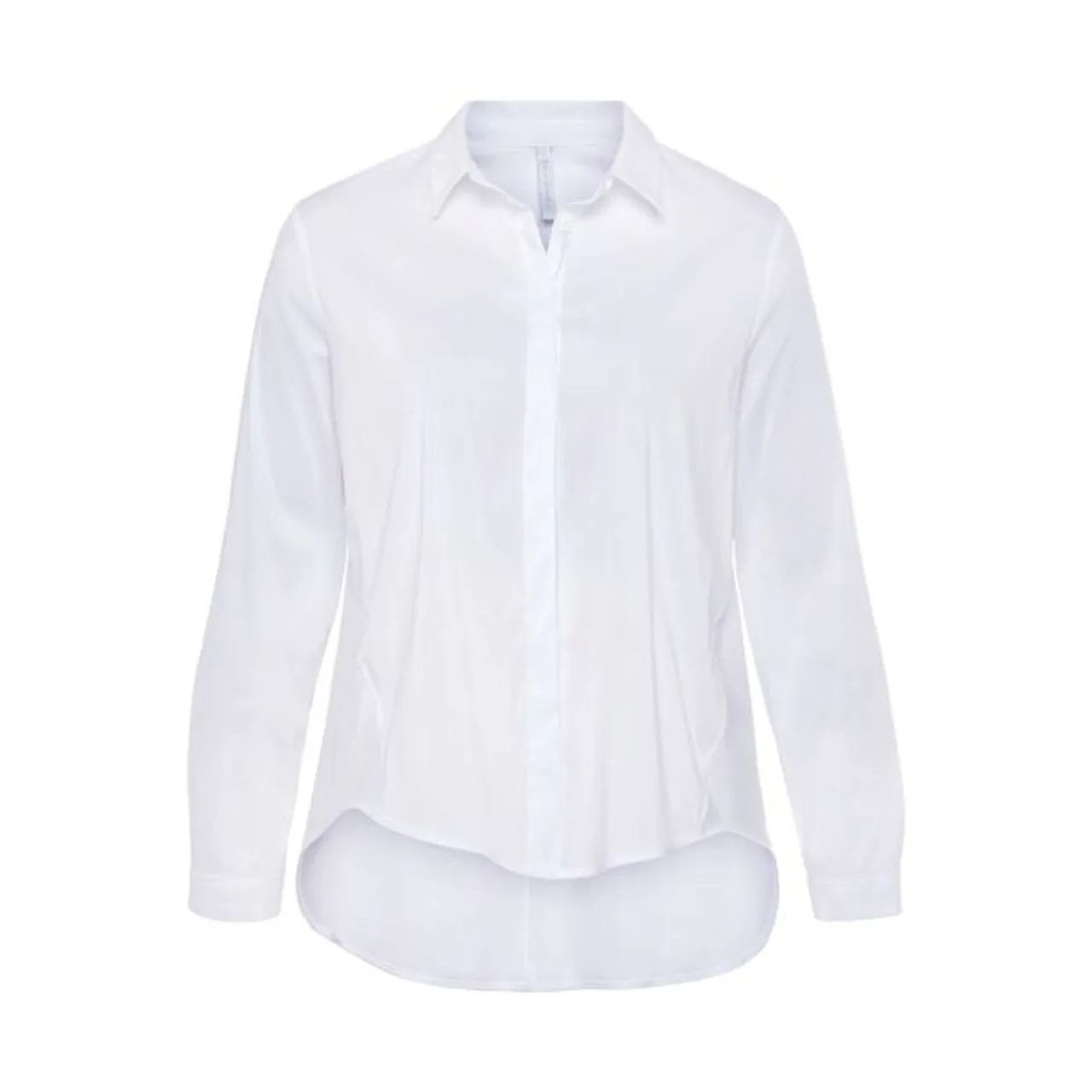 Klassische Bluse IMPERIAL "IMP-C ED4BBE" Gr. L (40), weiß (1100, bianco) Damen Blusen kurzarm