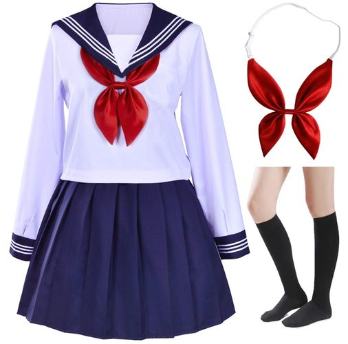 Klassische japanische Schule Mädchen Sailor Kleid Shirts