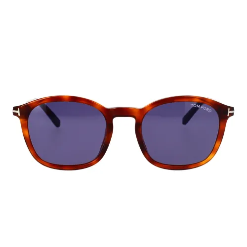 Klassische quadratische Sonnenbrille mit blauen Gläsern Tom Ford